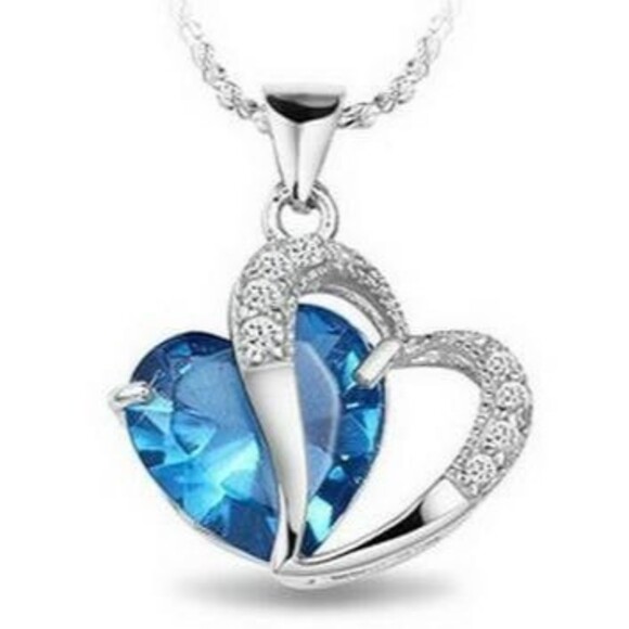 Open Heart Necklace 1 pc random color - Picture 8 of 12